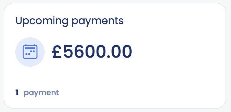 ManageLet upcoming rent payments dashboard